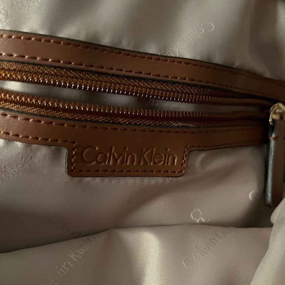 Calvin Klein navy blue and cognac nylon backpack - Picture 7 of 16